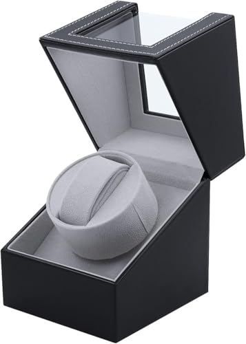 Mcbazel Automatic Watch Winder Box PU Quad Single Automatic Watch Display Storage Wristwatch