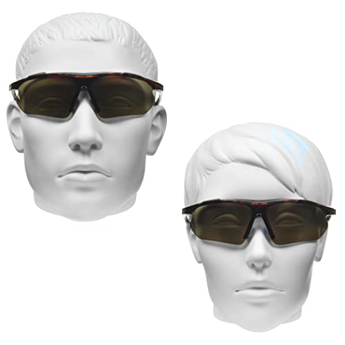 proSPORT BIFOCAL Sunglass Readers Men Women Blue Light Blocking HD Amber Lens Semi-Rimless Wrap-Around Golf Driving3