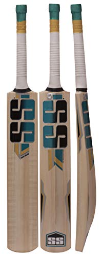 SS Kashmir Willow Leather Ball Cricket Bat, Exclusive Cricket Bat for Adult Full Size with Full Protection Cover (YUVI 20/20)