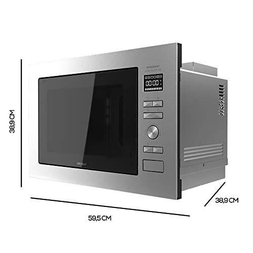 Microondas integrable Cecotec 25 litros con grill potente y 8 funciones 7