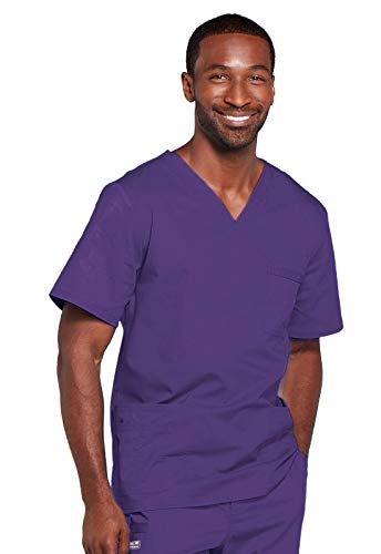 Image of Cherokee WW Core Stretch Scrubs for Women and Men V-Neck Scrub Top | 4 Pockets, Cotton Blend Fabric, Soft Feel, Stretch Comfort, Traditional Fit, Tuck-In Style, Easy Care, Healthcare Wear