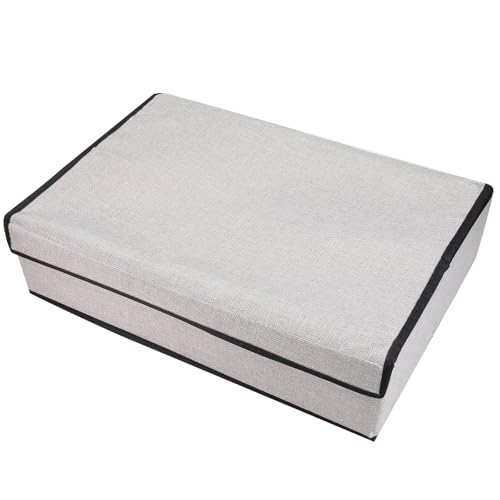 OSALADI Organizador de Cajones para Sujetadores y Ropa Interior Caja de Almacenamiento Multifuncional con Tapa Tela Lavable Color Gris Claro 16 Compartimentos Adecuado para