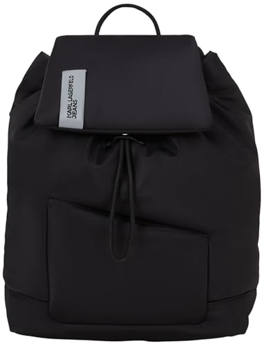 Sac à dos Karl Lagerfeld Jeans en nylon noir matelassé aux finitions soignées