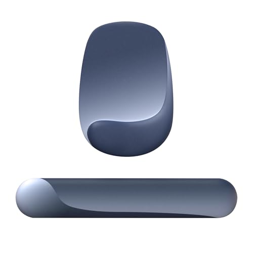 Wrist Rest Support for Mouse Pad and Keyboard Set, Ergonomic Gel Wrist Support - Fabric with Non-Slip, Soft & Comfortable, Relieve Office for Gaming Wrist Pain (Blue)