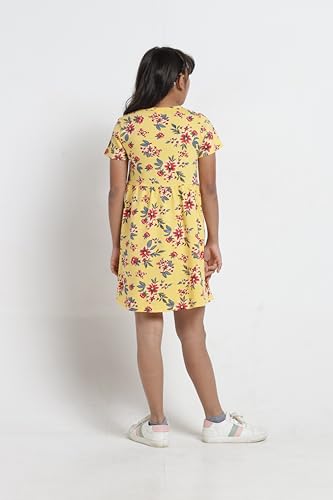 Image of T2F Girls Printed Cotton Casual Knee-Length Dress(Pack of 3)