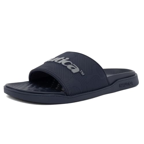 Image of Nautica Men's Athletic Cushioned Casual Slip On Shower Pool Beach Slide Sandals