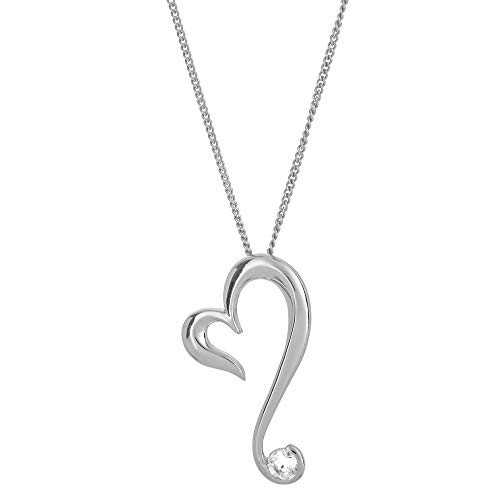 Collier cœur argent 925 et oxydes de zirconium, le cadeau romantique idéal pour femme