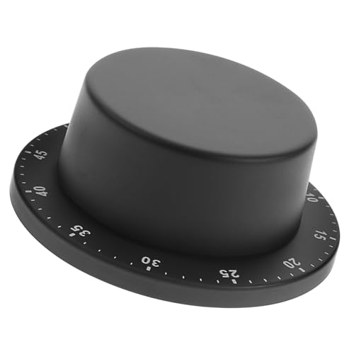 FUNNETOYU Temporizador de Cocina Mecánico Negro con Alarma y Imán de Acero Inoxidable Resistente al para Hornear Cocinar y Organizar Tareas el Hogar