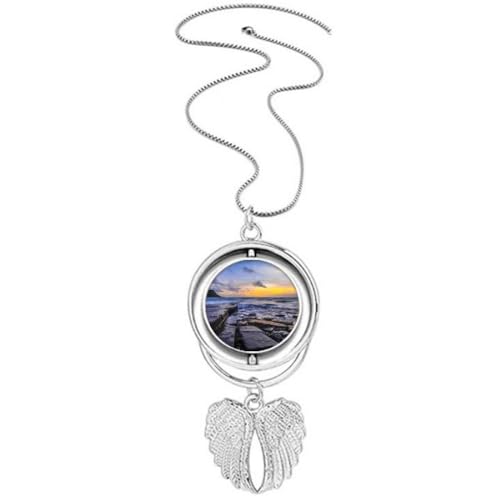 Collier rotatif ailes d'ange pour garder un souvenir de nature près du cœur