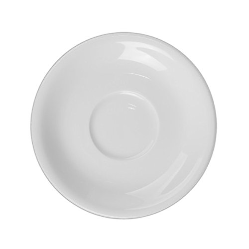 Holst Porzellan UTA 112 Porzellan Untertasse 12 cm flache Form, Spiegel 4,2 cm, weiß, 12 x 12 x 1.5 cm, 6 Einheiten