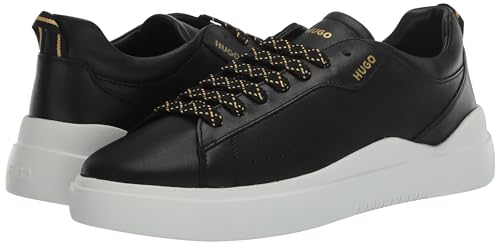Image of Hugo Mens Cupsole Leather Lace Up Sneaker