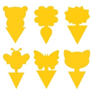 Gelbsticker Trauermücken Bekämpfen 60 Stück Gelbtafeln für die Zimmerpflanzen Schädlingsbekämpfung Insektizidfreie Klebefalle Schutz vor Thripse und Fliegende Schädlinge im Garten auf Balkon