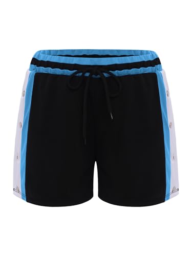 Kids Boys Girls Loose Fit Tear Away Basketball Shorts Lightweight Summer Button Athletic Running Shorts