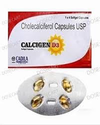 Image of CALCIGEN D3 (Vitamin D3 - Cholecalciferol) 60000 IU - Pack of 5 * 4 Capsules, Once A Week (4)
