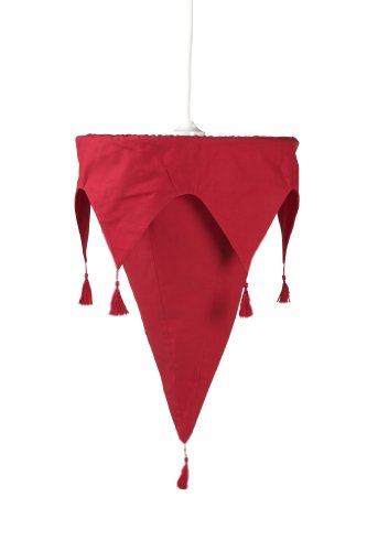 Preisvergleich Produktbild Jollein 005-005-64676 Lampe mit Troddeln ohne Lampenaufhängung, rot