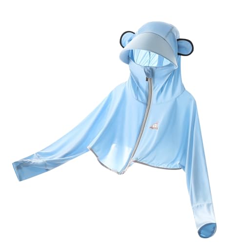 Summer Sun Pr𝗼tection Jacket for Girls Boys 𝗦unscreen Hoodie Toddler Outwear Lightweight Breathable Coat