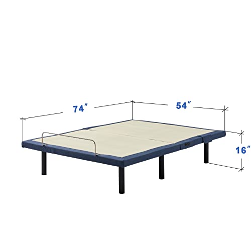 Applied Sleep Full Size Adjustable Bed Frame Adjustable Bed Base With App Control Usb Ports Under Bed Lighting, Head And Foot Incline Wireless Remote #TOP4