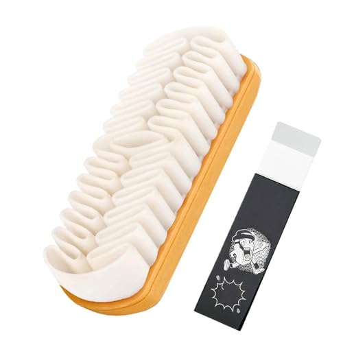 KNUIUYY Kit de Brosses à Chaussures pour Daim, Brosse à Daim en Crêpe avec Gomme de Nettoyage, Kit de Nettoyage pour Daim et Nubuck