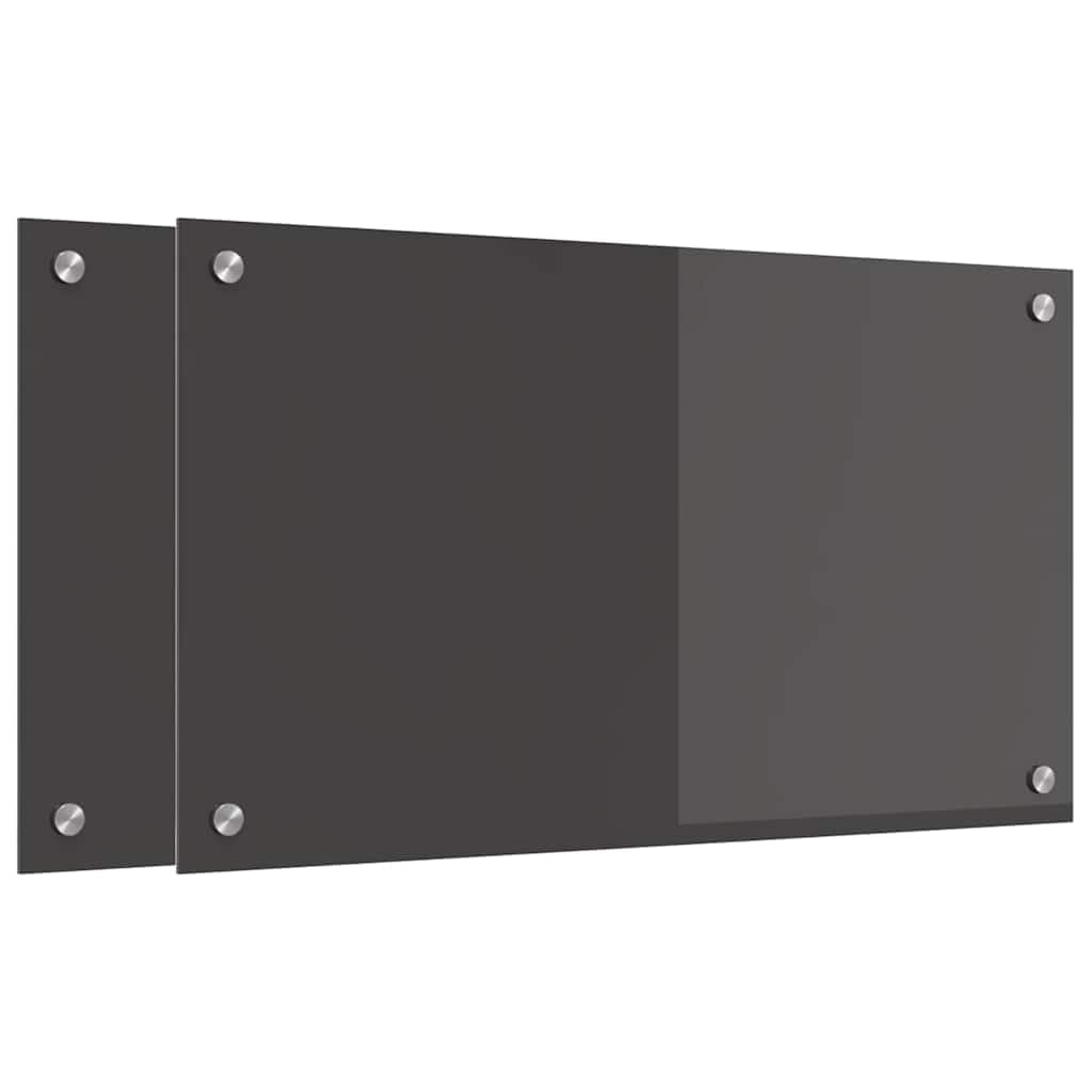 Generisch Küchenrückwand 2 pcs Dunkelgrau 70 x 40 cm Gehärtetes Glas,Heim & Garten,Küche & Esszimmer,Küchenhelfer & -utensilien-3415458