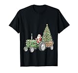 Photo Gallery divertente albero di natale con trattore di babbo natale maglietta Photo Gallery divertente albero di natale con trattore di babbo natale maglietta