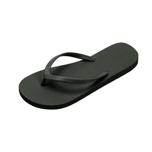 Chanclas para mujer y hombre, delgadas, unisex, monocolor, zapatillas, ligeras, planas, antideslizantes, informales, sandalias y slides para el hogar, playa, piscina, 1 negro, 36 EU