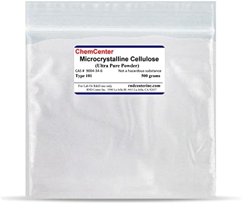 Microcrystalline Cellulose, Type 101, 200 mesh Approx., 500 Grams (1.1 Pounds)
