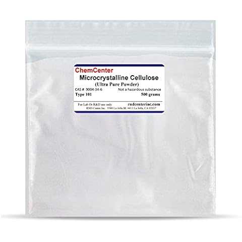 Microcrystalline Cellulose, Type 101, 200 mesh Approx., 500 Grams (1.1 Pounds) Cover