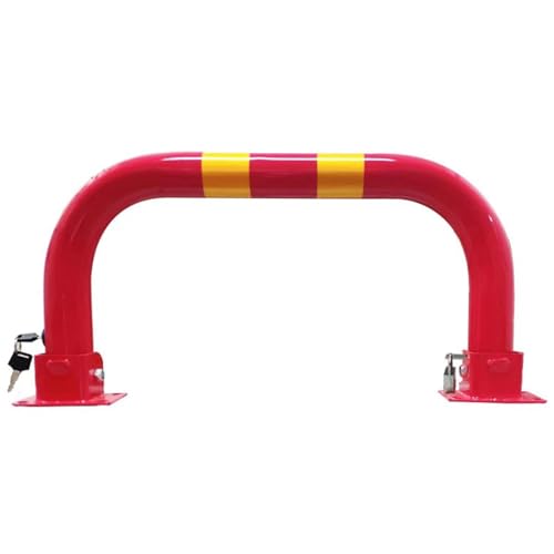 Barriera Parcheggio Barriera Di Parcheggio A Gancio con Doppia Serratura, Palo In Acciaio Ferma Auto, Parcheggi A Portale per Parcheggi Viali Carrabili Garage(70cm/27.6in)