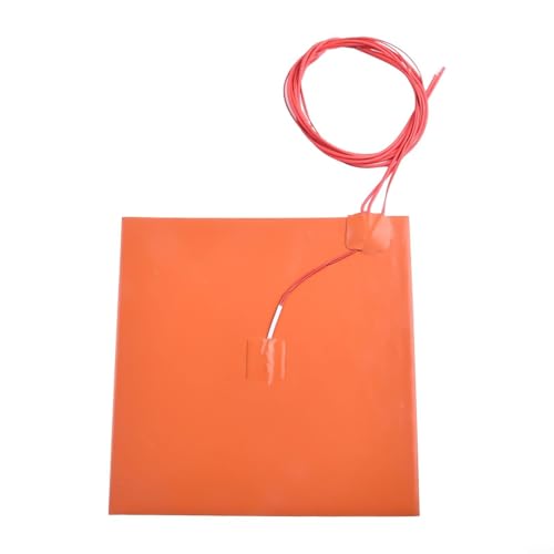 Filteilect Almohadilla térmica de silicona para impresora 3D, 200 x 200 mm, 12 V, 200 W, color naranja