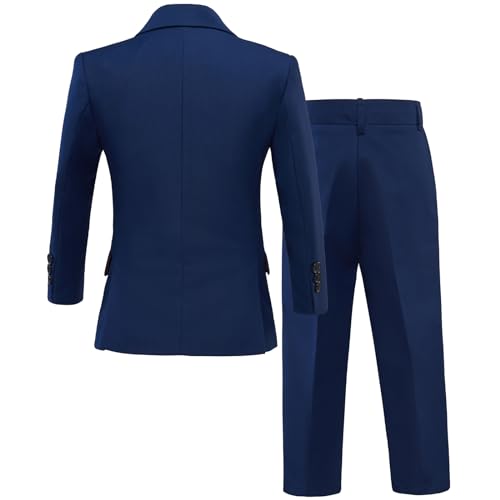 Boys' Suits 2-Piece Formal Slim Fit Suit Set for Boys Wedding Ring Bearer Outfit with Blazer and Pants - Image 3
