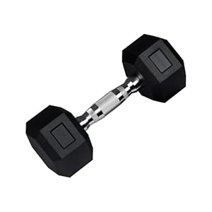 Hexagon-Hanteln Dorian 2,5-27,5 kg Robuste, gummierte Gusseisen-Hanteln für Krafttraining zu Hause, ergonomischer Griff, perfekt fürs Homegym, auch als 2er-Set erhältlich