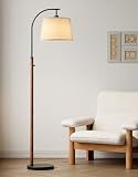 PARTPHONER Linen Shade Dimmable Floor Lamp