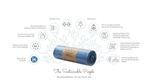 Schwerlast Müllbeutel 120 Liter von The Sustainable People TSP