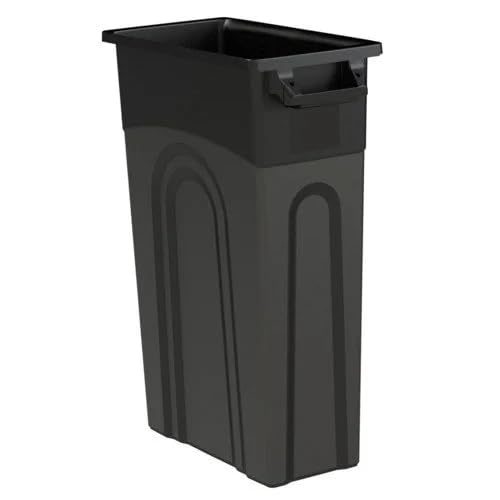 Contenedor de basura plástico negro 23 galones miniatura 3