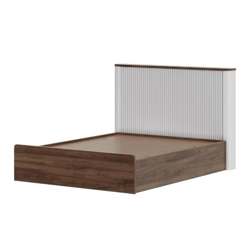 Image of Wakefit Bed | 3 Yr Warranty | Bed Queen Size, Comes with Storage Box, Noise Free, Density: 680-750 kg /m, Termite & Borer Resistant, Fits Mattresses Up to 8 Inches (Nix 78 x 60 - Columbian Walnut)