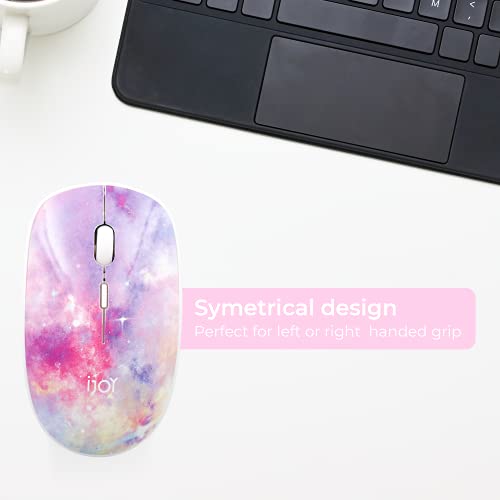 Ijoy Wireless Mouse. 2.4G Wireless Mouse With Usb Receiver For Laptop, Desktop, Chromebook And More. Slim Cordless Mouse With 3 Adjustable Dpi Settings And Up To 32 Feet Wireless Range (Tye Dye) #TOP4
