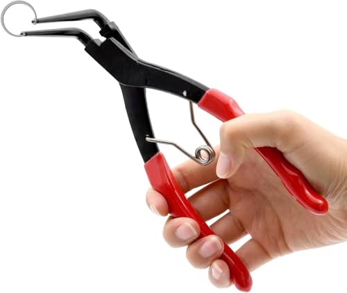 Candeon Snap Pinze Per Anelli, Pinza Seeger A Braccio Lungo Pinze Per Anelli Elastici A Becchi Piegati A 90°, 7 Pollici Interno Pinza Officina Ad Anello A Becco Lungo Per Cilindro Maestro Camion Auto
