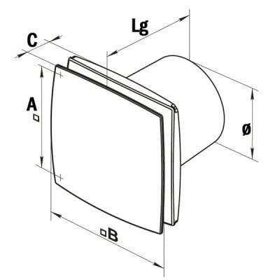 Nather - Aeratore da parete/soffitto DESIGN 100KT - NATHER: 549019