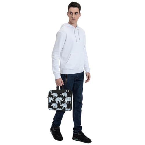 Elephant Print Practical Laptop Case Laptop Bag - Stylish Messenger Bag & Laptop Shoulder Bag, Black, 14 inch Elephant Print Practical Laptop Case Laptop Bag - Stylish Messenger Bag & Laptop Shoulder Bag, Black, 14 inch