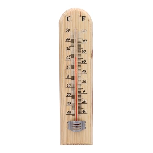 Wall Hanging Thermometer, -40 to 120 ? & 40 to 50? Indoor Outdoor Thermometer Log Bold Display Stylish Look Room Thermometer for Home Indoor Outdoor Greenhouse Warehouse