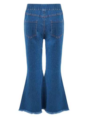 Hansber Girls Flare Bell Bottom Jeans Denim Pants with Pockets School Summer Casual Trousers2