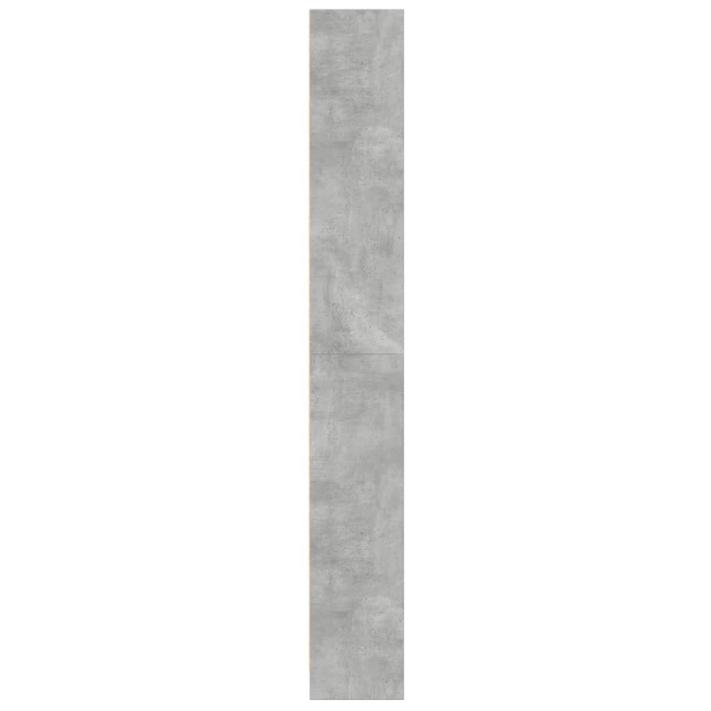 Estantería para libros, color gris hormigón, 60 x 24 x 176 cm, diseño moderno, versátil en el salón, dormitorio, oficina, pasillo, estantería pequeña con compartimentos abiertos para libros