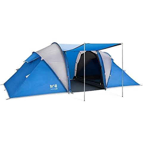 Trail Hartland 4 Man Tunnel Tent with Awning Cover