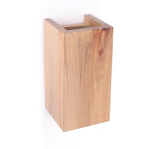 BARCELONA LED - Aplique de Pared de Madera “Durga” – Luz Bidireccional Interior, Casquillos GU10 – Diseño Moderno Cubo – Lámpara de Pared para Salón, Dormitorio o Pasillo