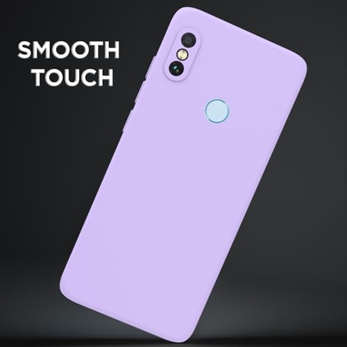 Image of Outlouders Back Cover for Redmi Note 5 Pro | Camera Protection | Durable Soft Matte Silicone Bumper Case (Purple)