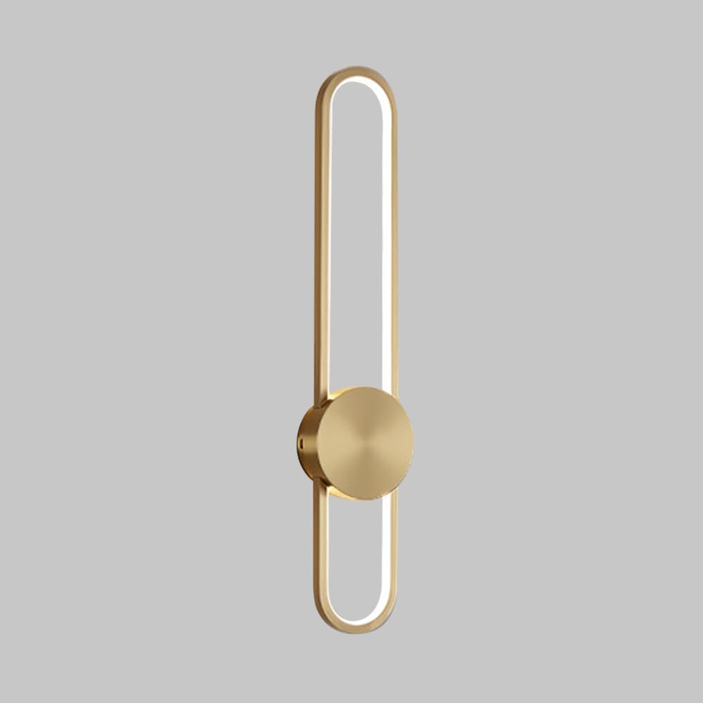 FZQSXAZU Modern Minimalist Linear Wall Sconce, Long LED Copper Strip Light, Hardwired Lamp, Lighting for Living Room & Bedroom, Detive Indoor Illuminat