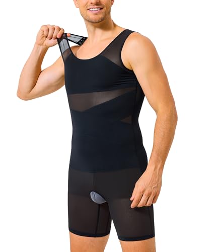 TAILONG Mens Shapewear Tummy Control Full Body Shaper Sleeveless Compression Shirt Men Bodysuit Fajas Para Hombres2