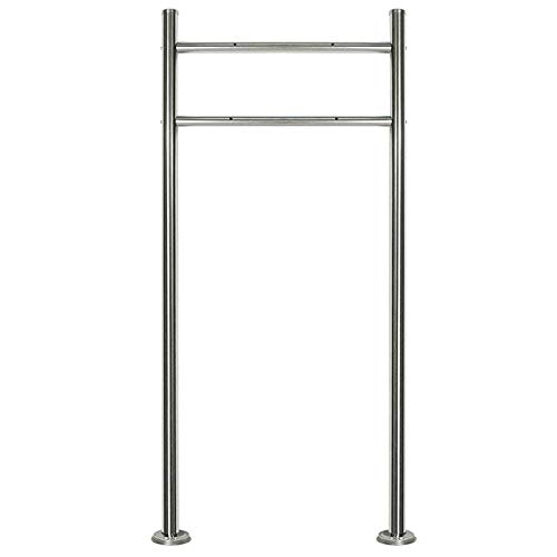 Preisvergleich Produktbild MCTECH® Standbriefkasten Standfuß Ständer Edelstahl Briefkastenständer für Postkasten Zeitungsfach Briefkasten (Silber-Single Stand)