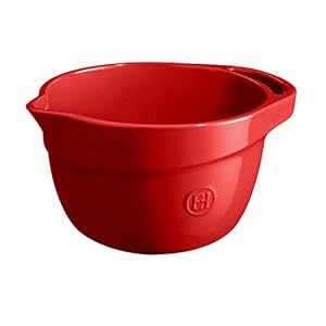 Emile Henry, Burgundy Large Mixing Bowl, 11.5″ x 9.2″ x 6.3″