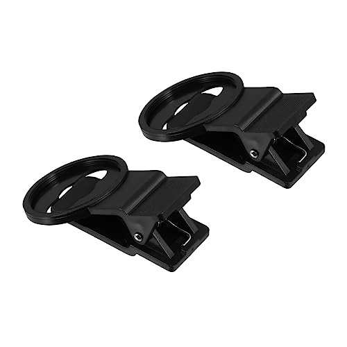 Homoyoyo 37mm���j�o�[�T���g�ѓd�b�O�������Y�N���b�v 2�Z�b�g �L�p �}�N�� ����Ή��ʐ^�⏕�p�v���X�`�b�N�ƃS��������~�߃N���b�v �X�}�z�J�����A�N�Z�T���[ �g�юB�e�����p